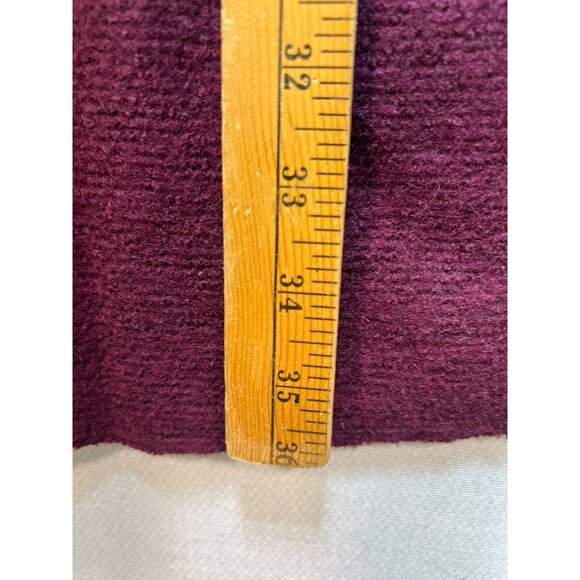 Chico's Women's Wool Blend Overcoat Long Sleeve Stretch Size 2 Burgundy Pockets - Picture 8 of 11